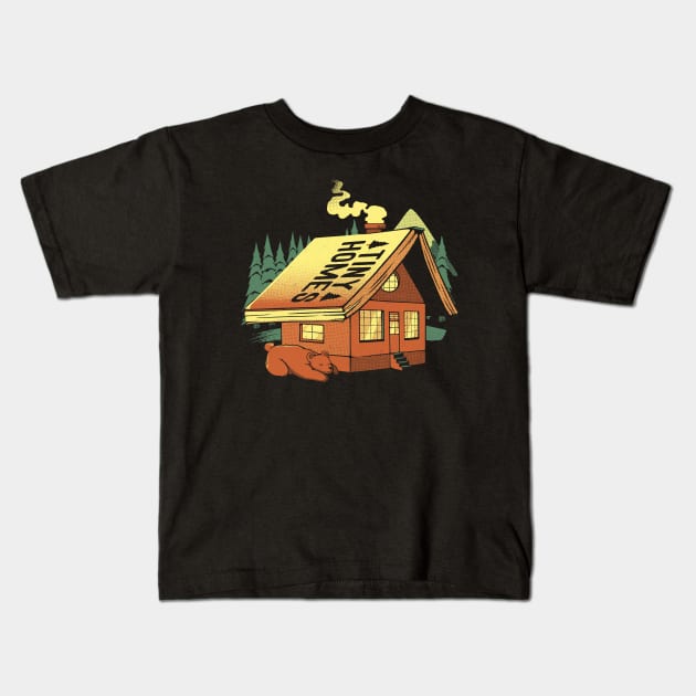 Tiny Homes Cabin on Woods by Tobe Fonseca Kids T-Shirt by Tobe_Fonseca